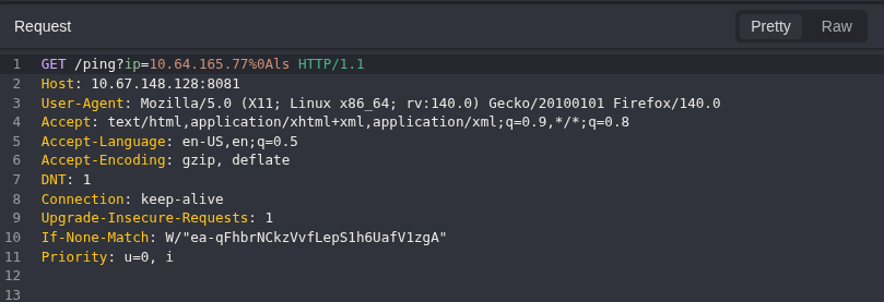 HTTP request capture